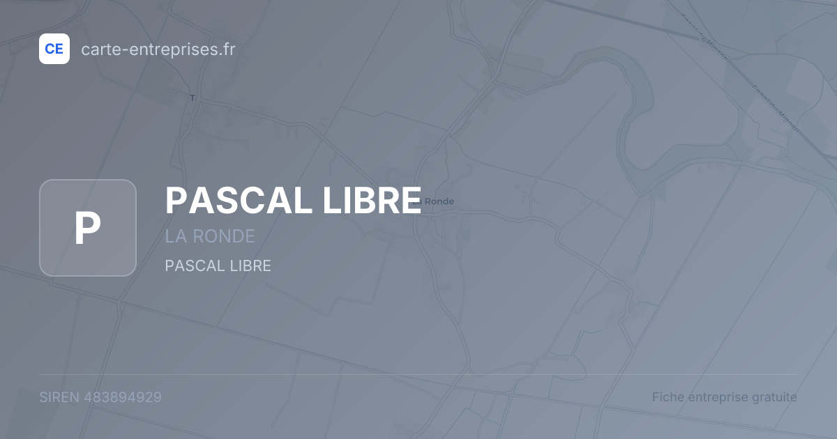 PASCAL LIBRE — 483894929 — fiche entreprise