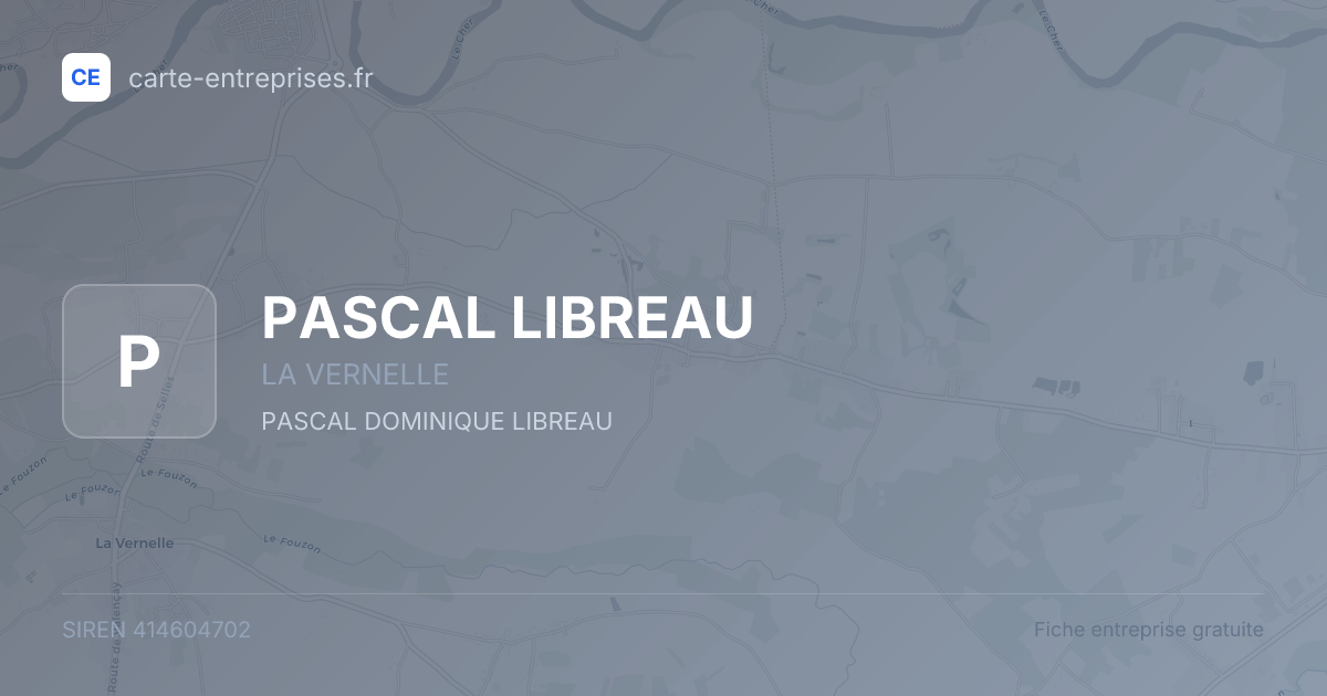 PASCAL LIBREAU — 414604702 — fiche entreprise