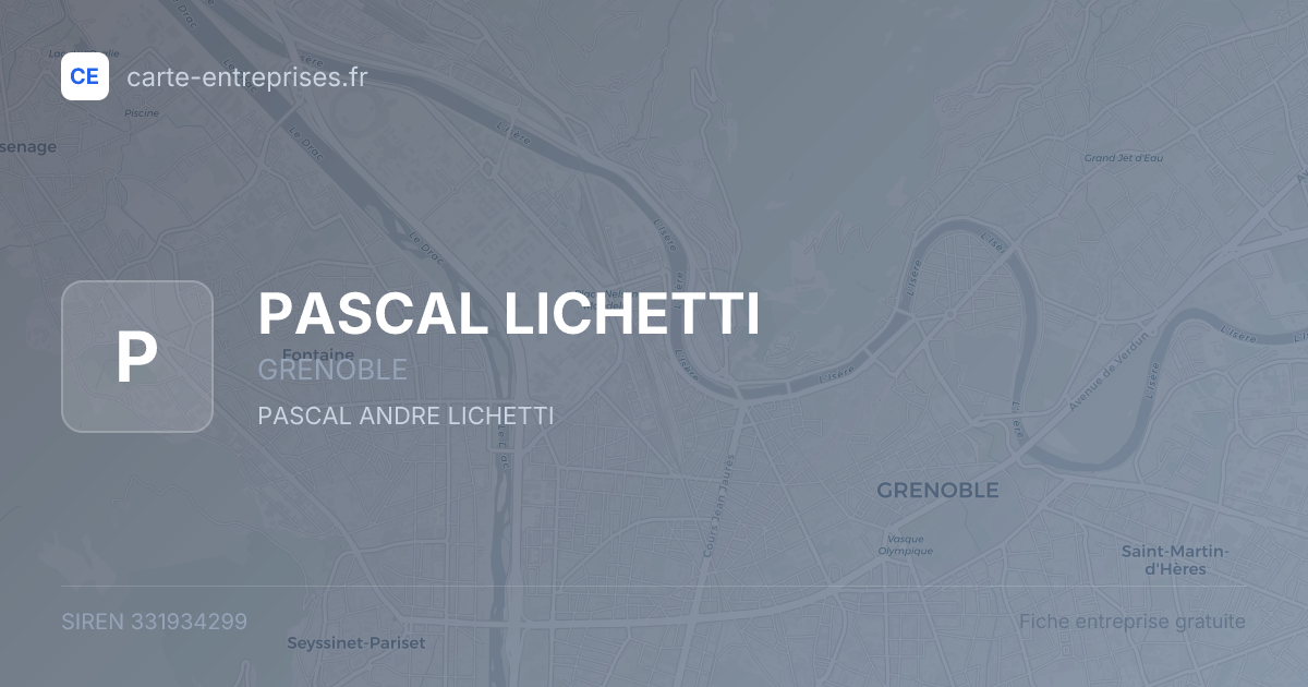 PASCAL LICHETTI — 331934299 — fiche entreprise