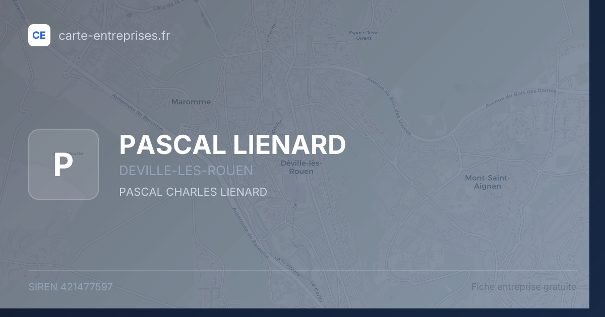 PASCAL LIENARD — 421477597 — fiche entreprise