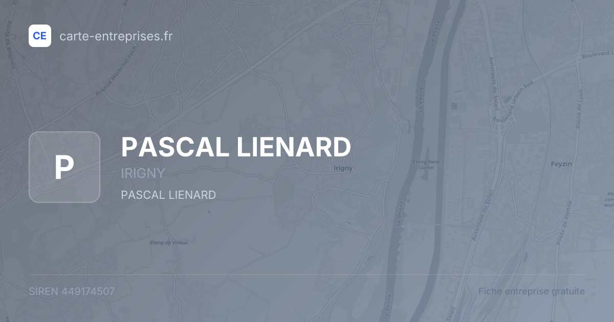 PASCAL LIENARD — 449174507 — fiche entreprise