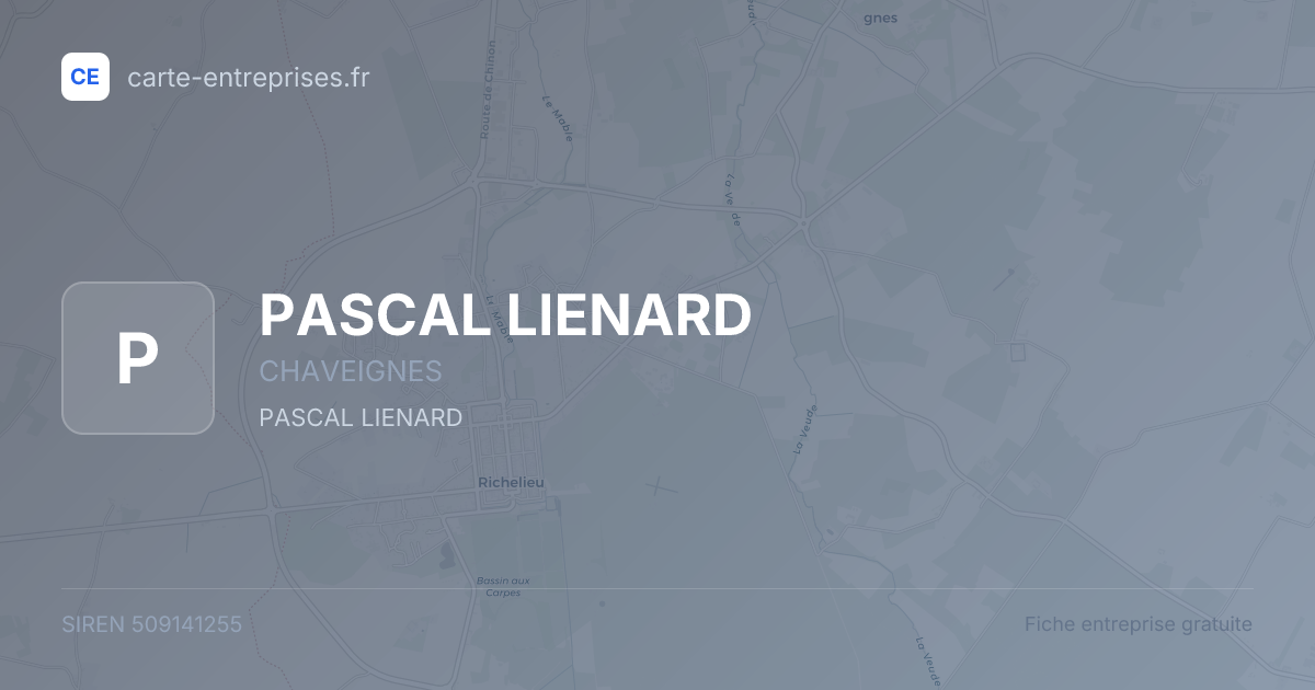 PASCAL LIENARD — 509141255 — fiche entreprise