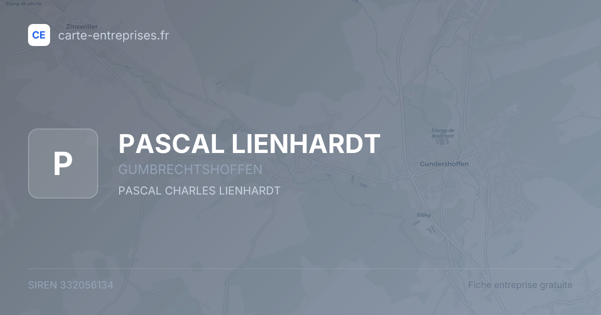 PASCAL LIENHARDT — 332056134 — fiche entreprise
