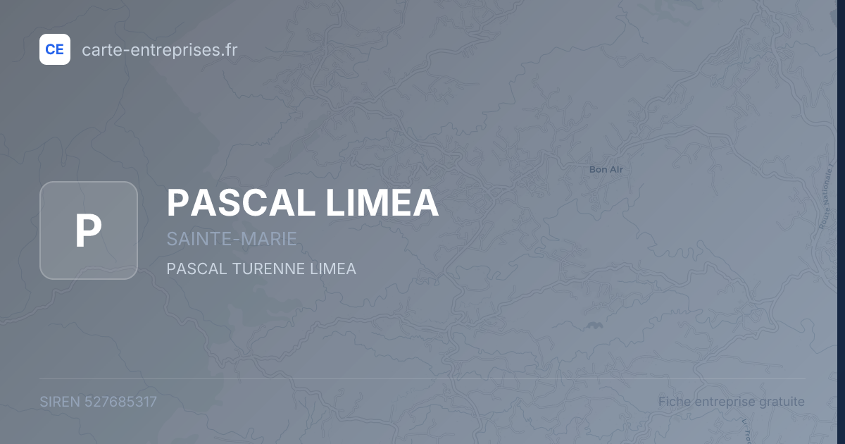 PASCAL LIMEA — 527685317 — fiche entreprise