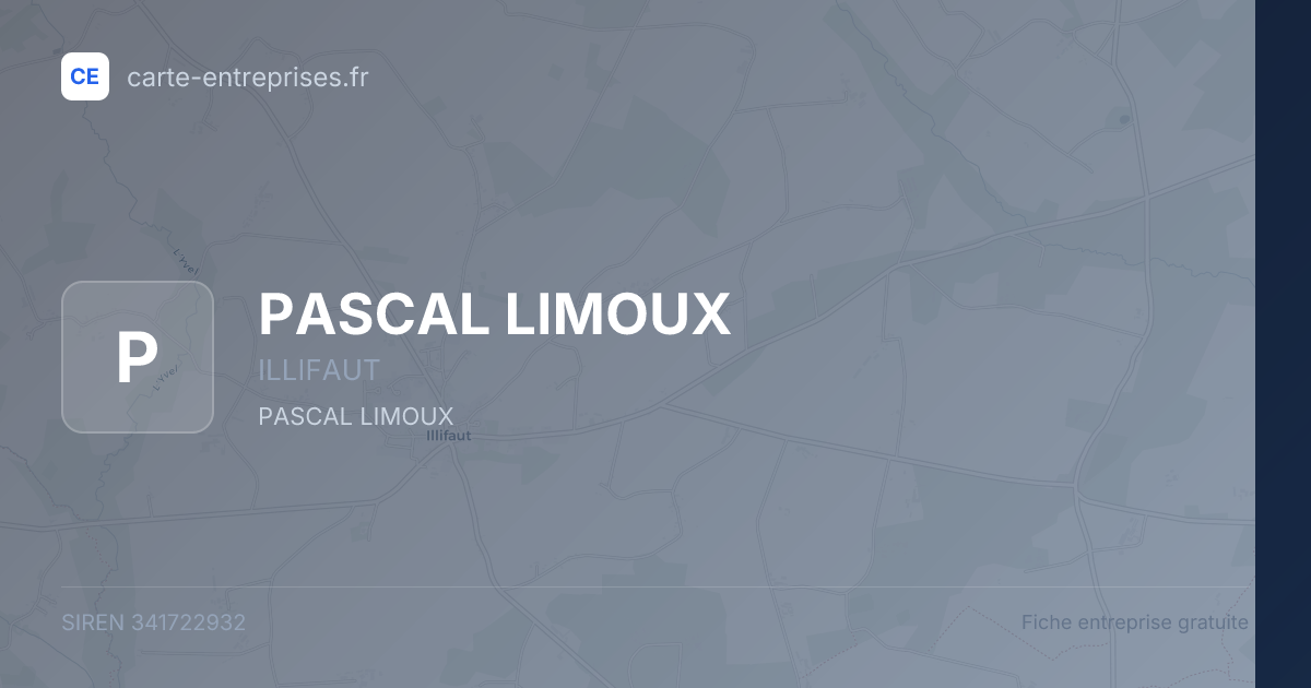 PASCAL LIMOUX — 341722932 — fiche entreprise