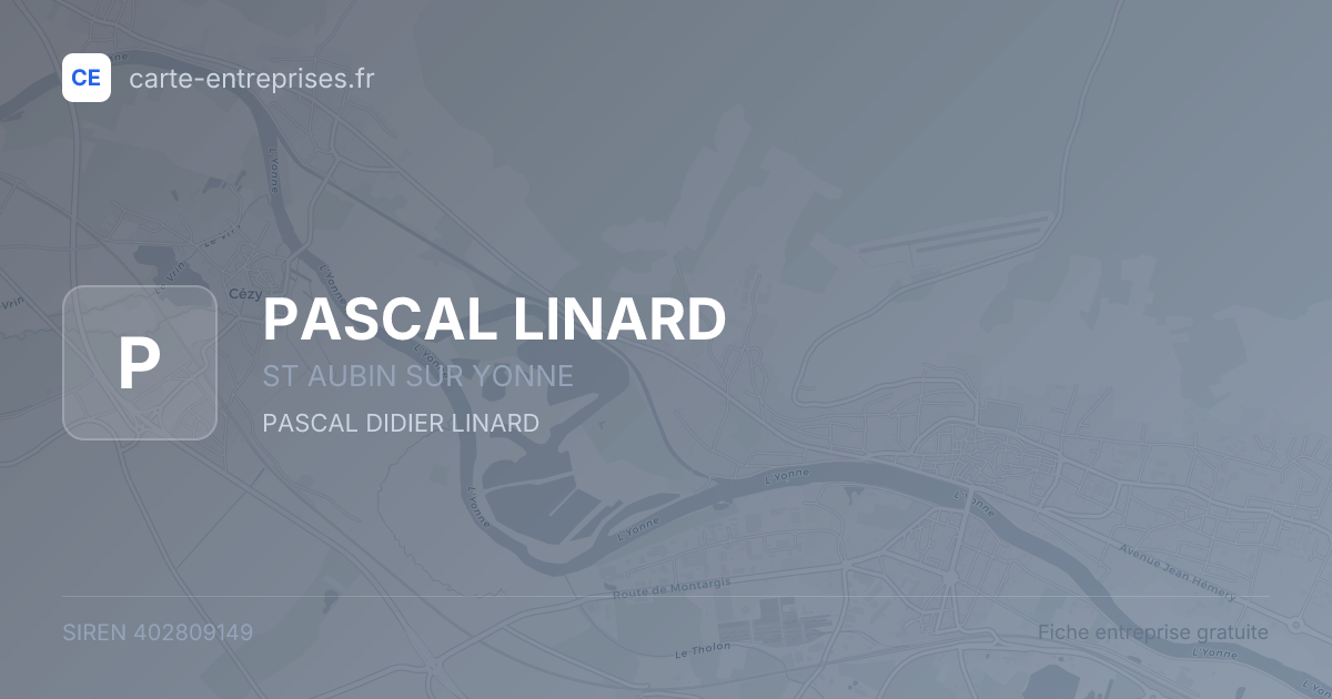 PASCAL LINARD — 402809149 — fiche entreprise