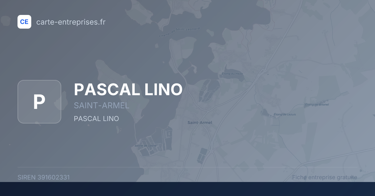 PASCAL LINO — 391602331 — fiche entreprise