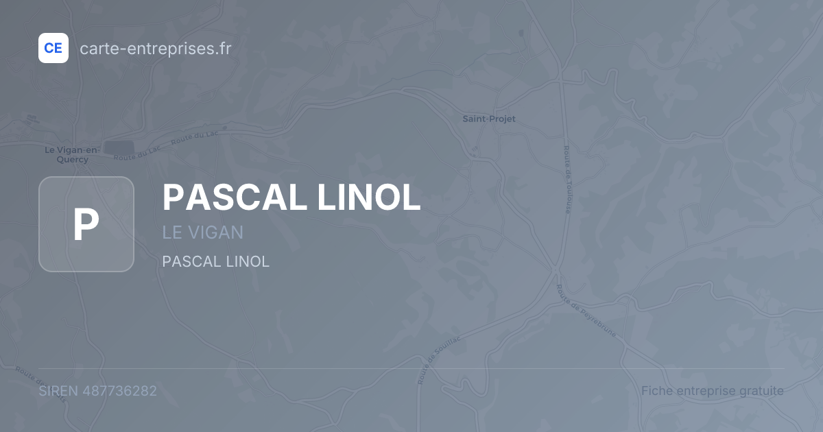 PASCAL LINOL — 487736282 — fiche entreprise
