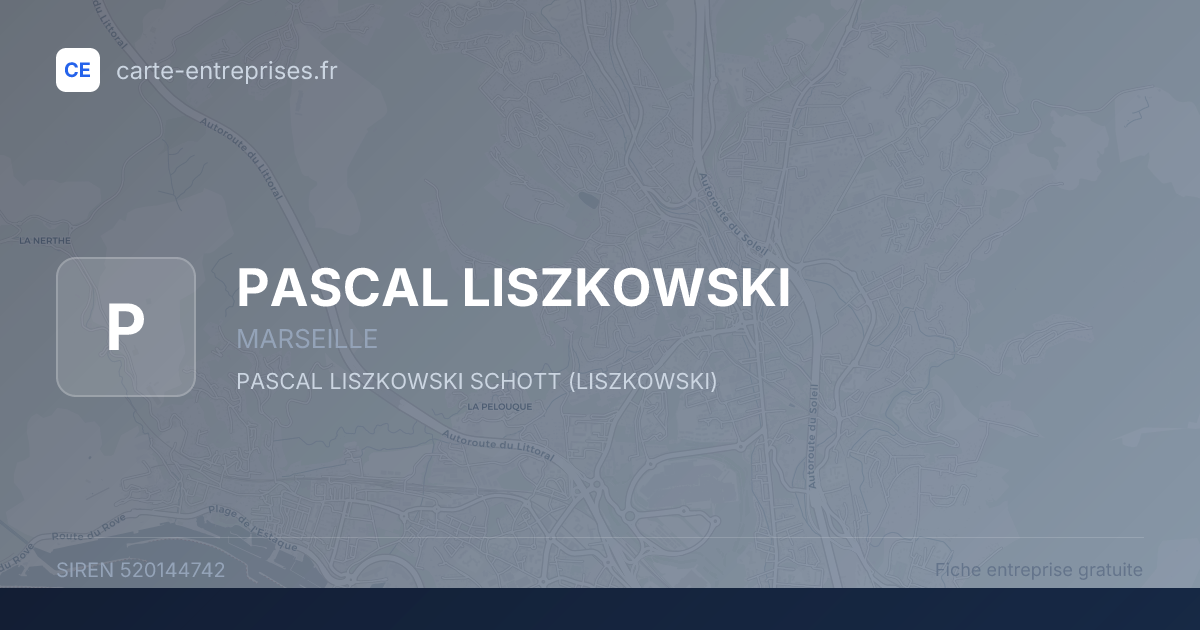 PASCAL LISZKOWSKI — 520144742 — fiche entreprise