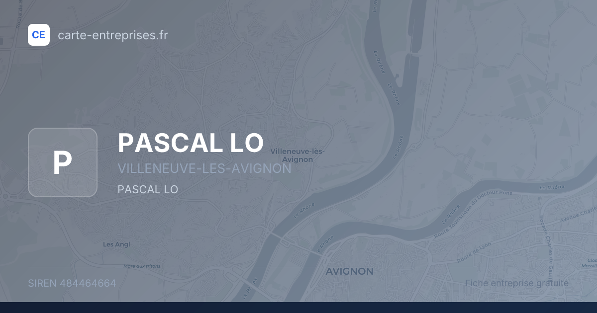 PASCAL LO — 484464664 — fiche entreprise