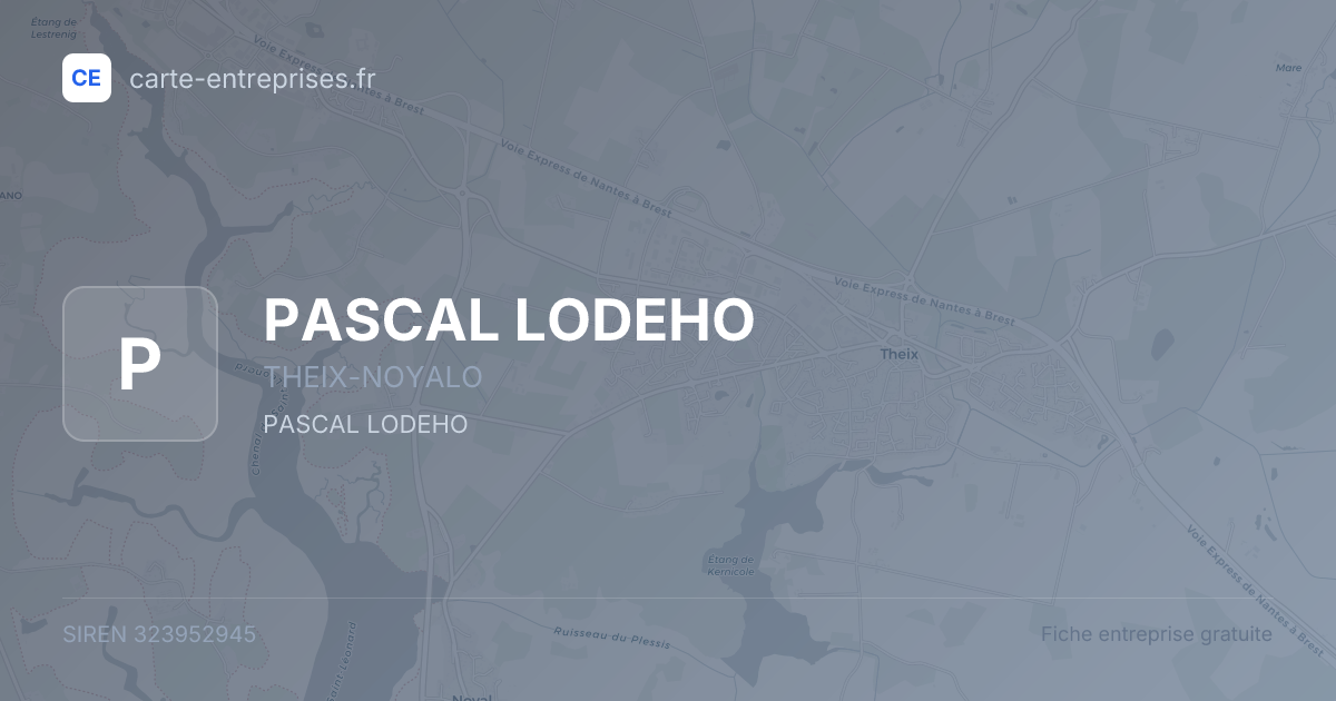 PASCAL LODEHO — 323952945 — fiche entreprise