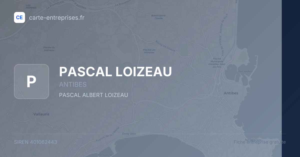 PASCAL LOIZEAU — 401062443 — fiche entreprise