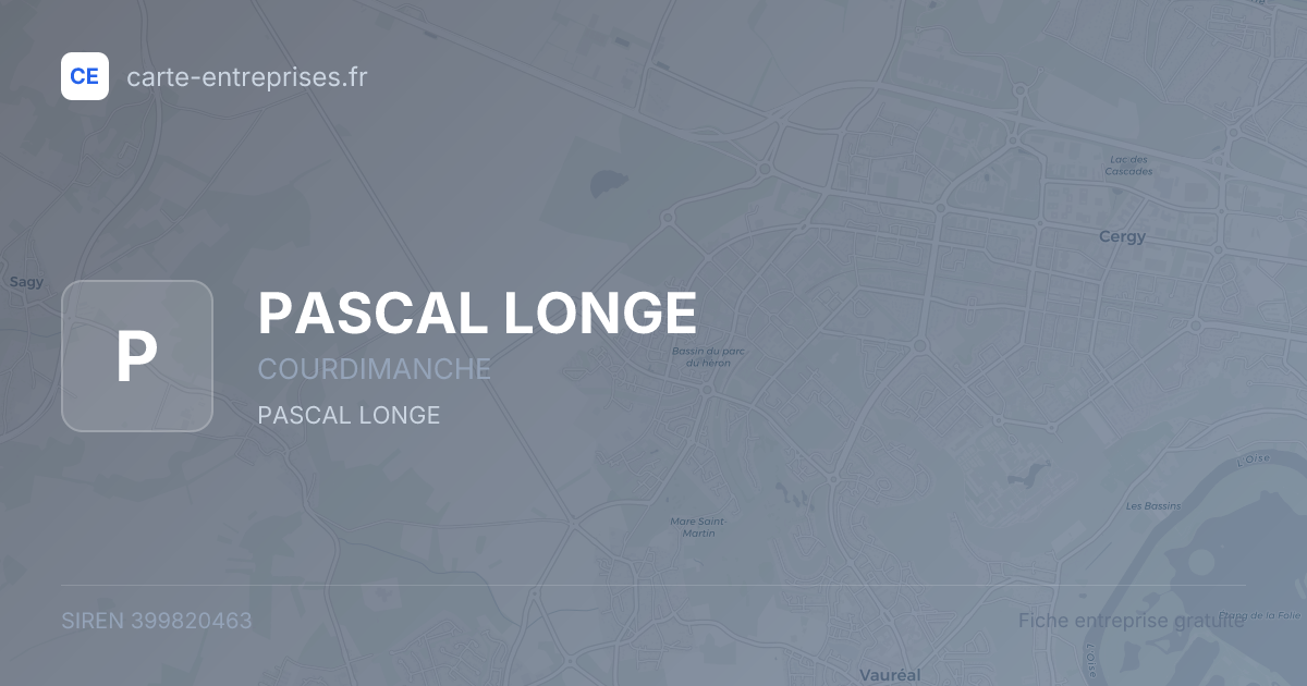 PASCAL LONGE — 399820463 — fiche entreprise