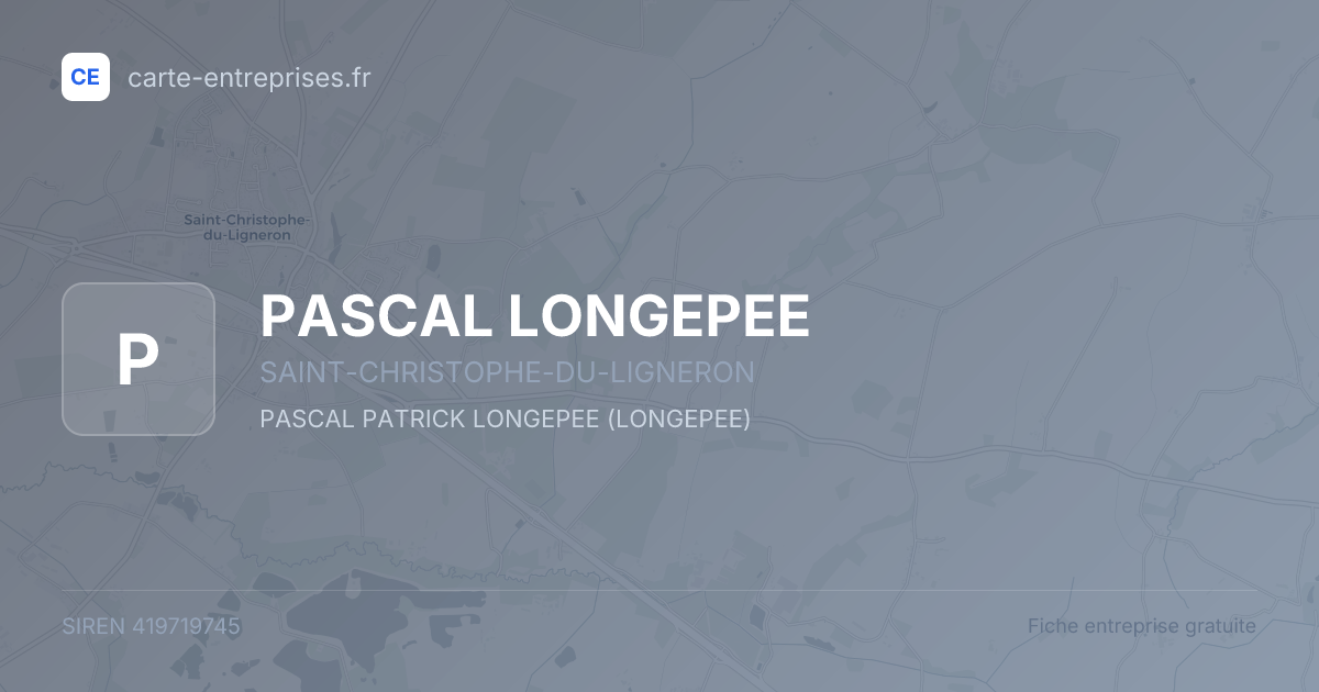 PASCAL LONGEPEE — 419719745 — fiche entreprise