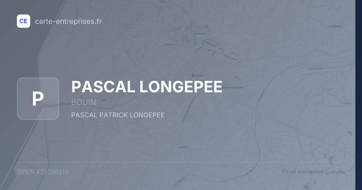PASCAL LONGEPEE — 422386219 — fiche entreprise