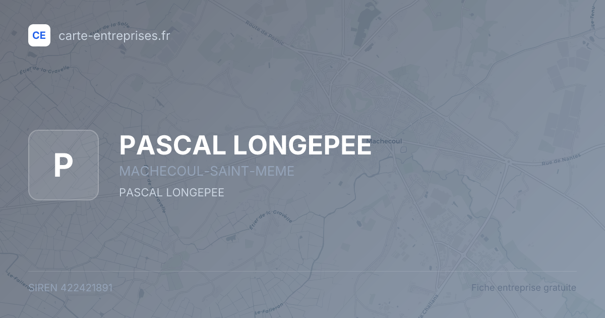 PASCAL LONGEPEE — 422421891 — fiche entreprise