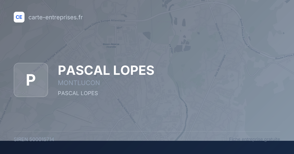 PASCAL LOPES — 500015714 — fiche entreprise