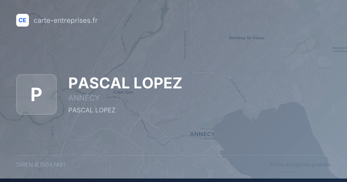 PASCAL LOPEZ — 835047481 — fiche entreprise