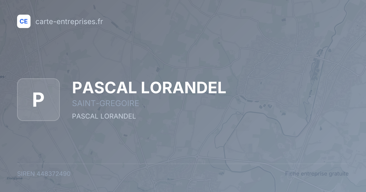 PASCAL LORANDEL — 448372490 — fiche entreprise