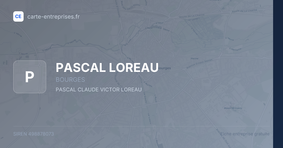 PASCAL LOREAU — 498878073 — fiche entreprise