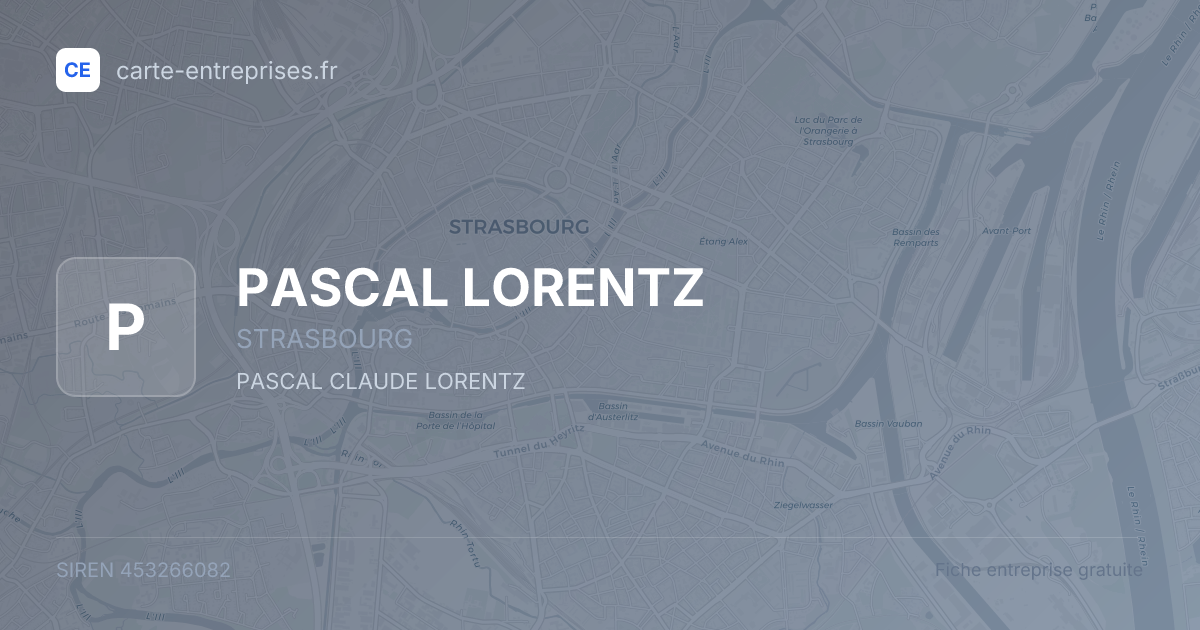 PASCAL LORENTZ — 453266082 — fiche entreprise