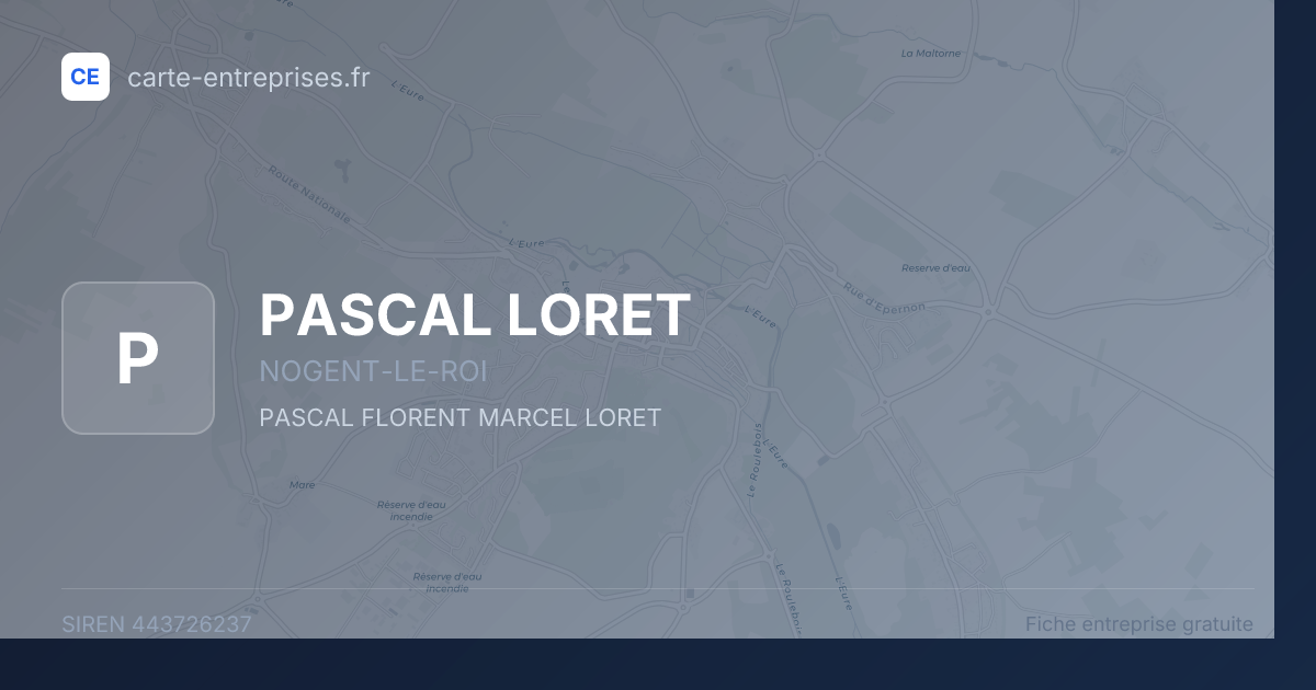 PASCAL LORET — 443726237 — fiche entreprise