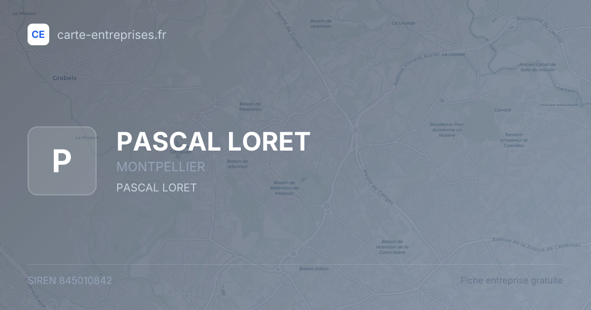 PASCAL LORET — 845010842 — fiche entreprise