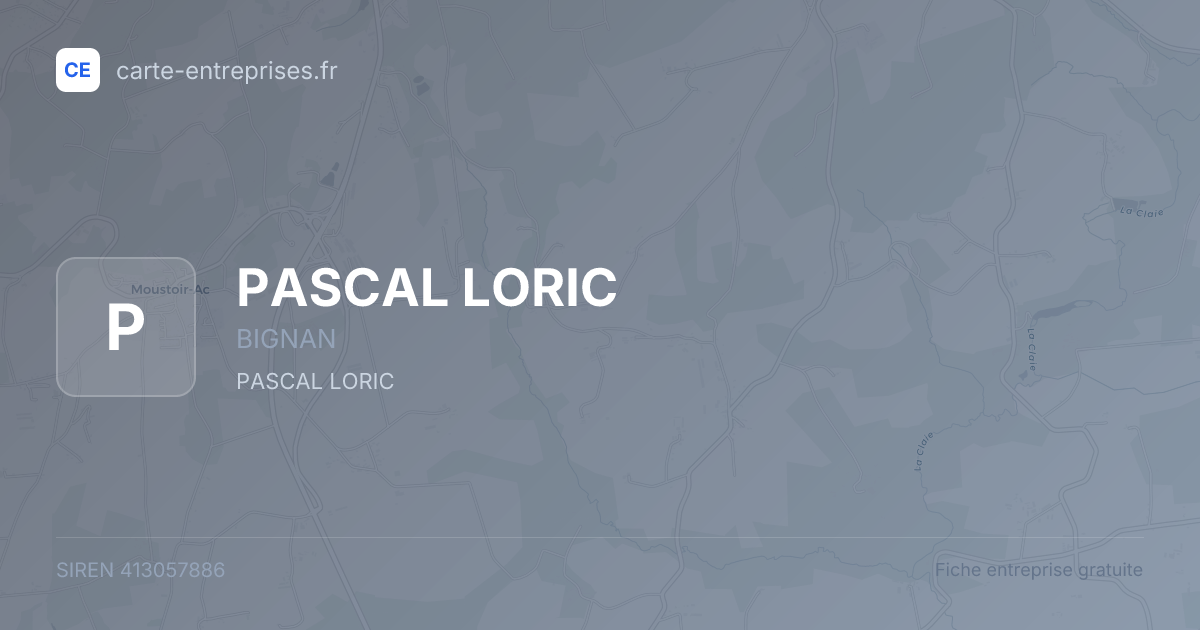 PASCAL LORIC — 413057886 — fiche entreprise