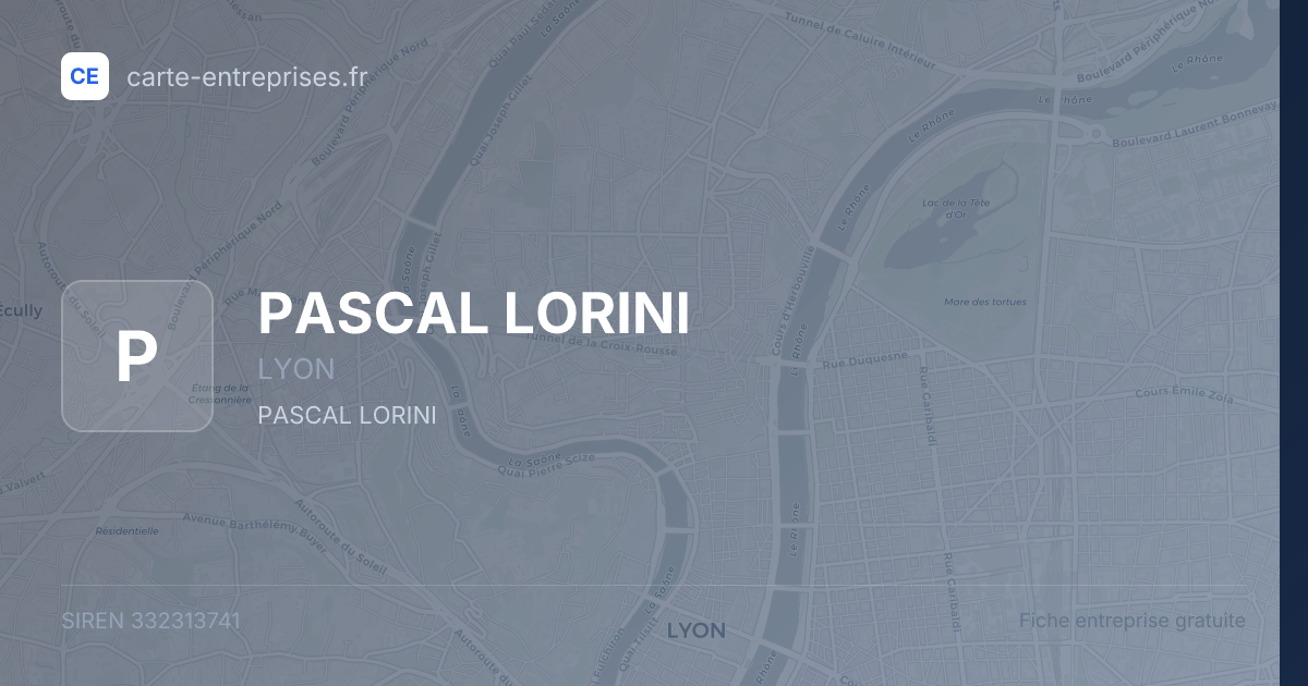PASCAL LORINI — 332313741 — fiche entreprise