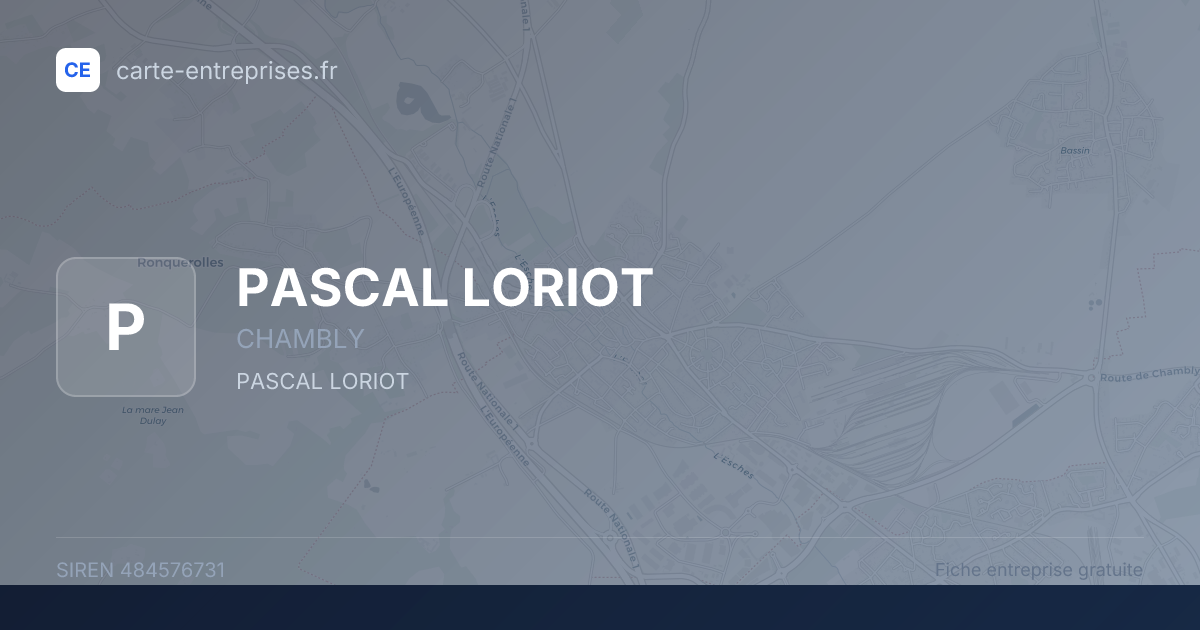 PASCAL LORIOT — 484576731 — fiche entreprise