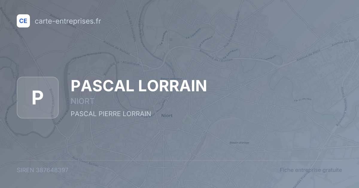 PASCAL LORRAIN — 387648397 — fiche entreprise