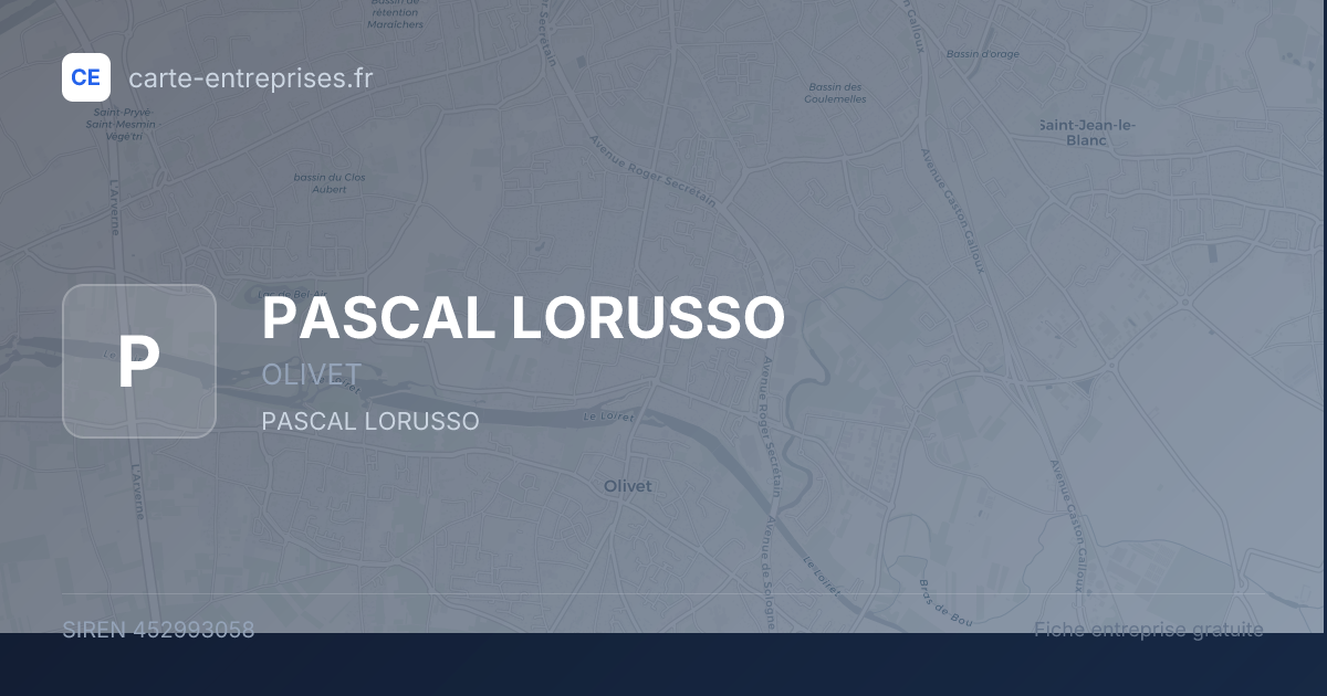 PASCAL LORUSSO — 452993058 — fiche entreprise
