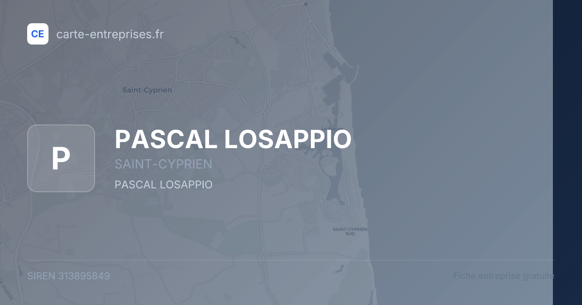 PASCAL LOSAPPIO — 313895849 — fiche entreprise