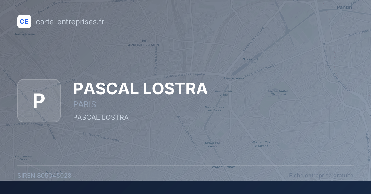 PASCAL LOSTRA — 805045028 — fiche entreprise
