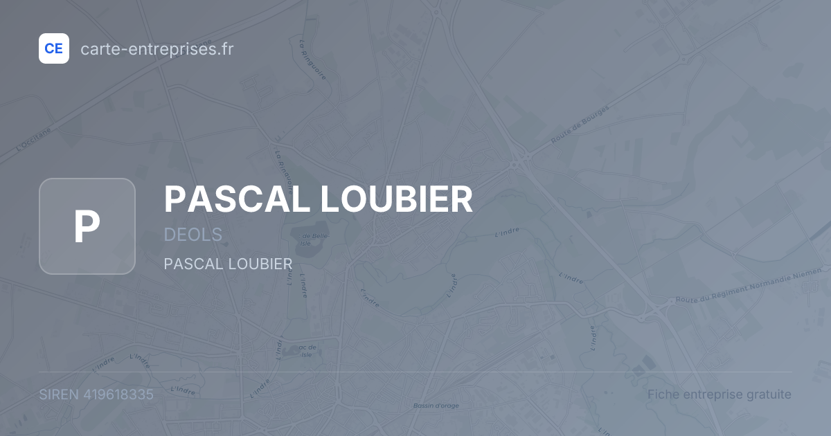 PASCAL LOUBIER — 419618335 — fiche entreprise