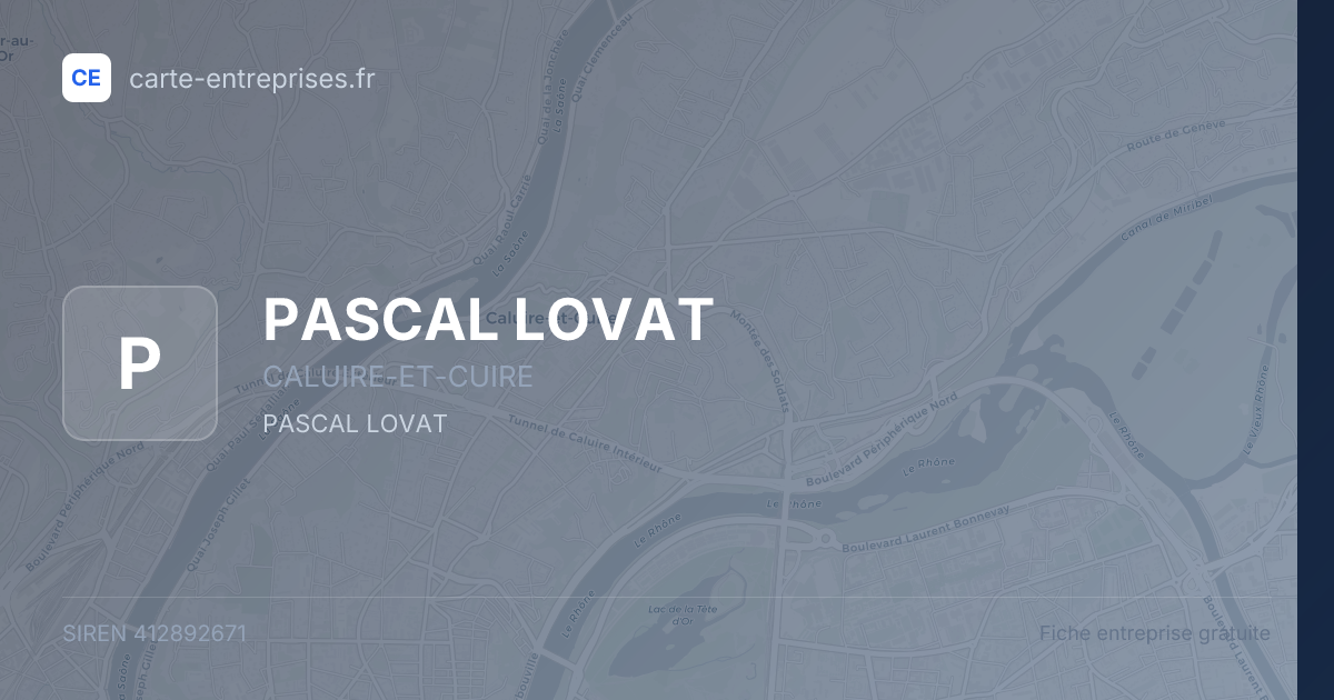 PASCAL LOVAT — 412892671 — fiche entreprise