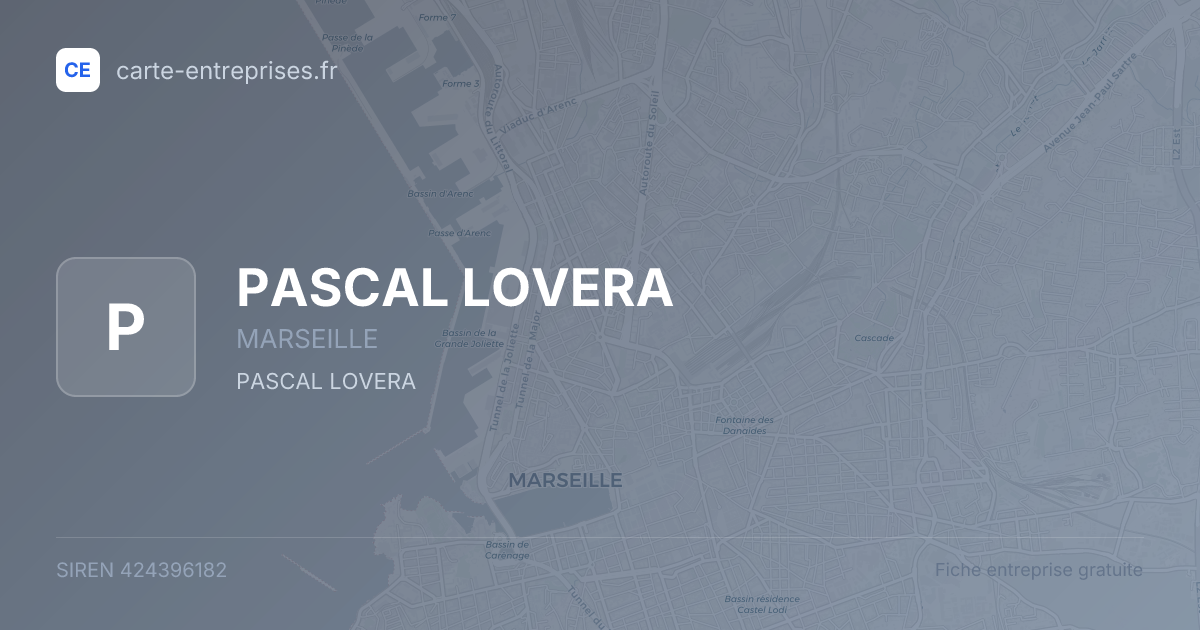 PASCAL LOVERA — 424396182 — fiche entreprise