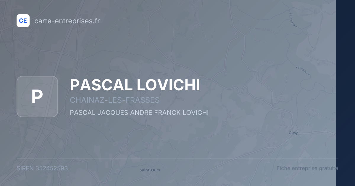 PASCAL LOVICHI — 352452593 — fiche entreprise