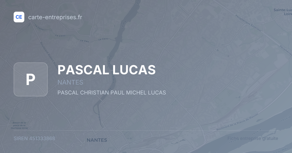 PASCAL LUCAS — 451333868 — fiche entreprise