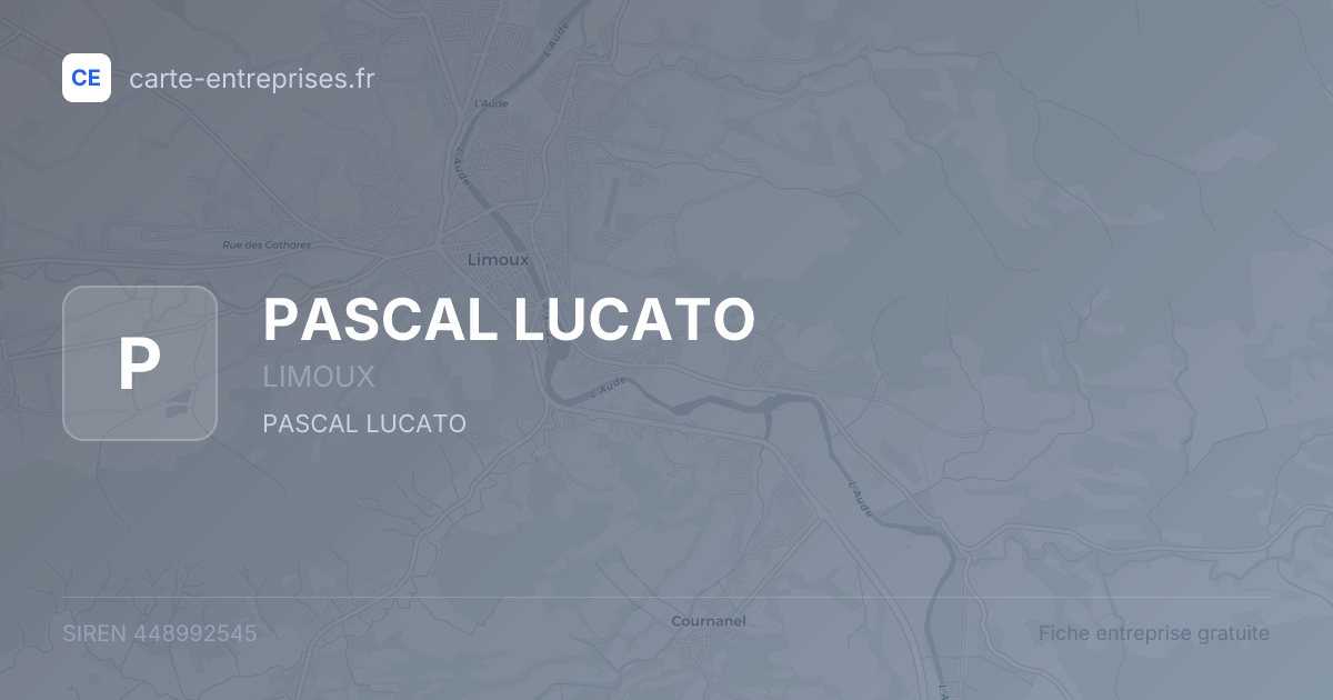 PASCAL LUCATO — 448992545 — fiche entreprise
