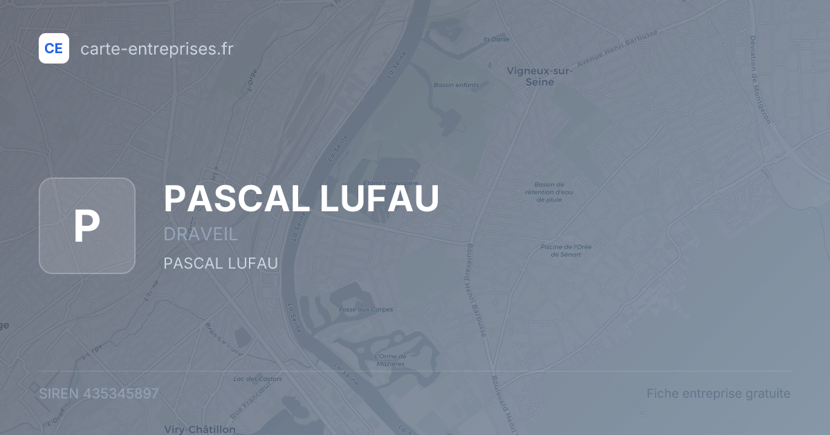 PASCAL LUFAU — 435345897 — fiche entreprise