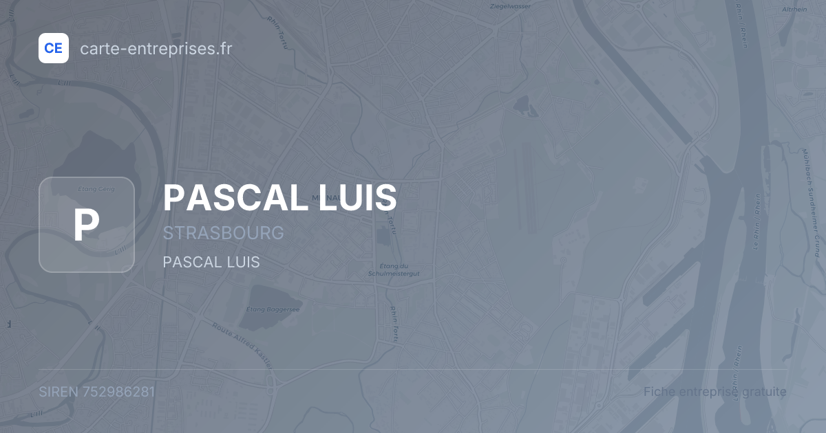 PASCAL LUIS — 752986281 — fiche entreprise