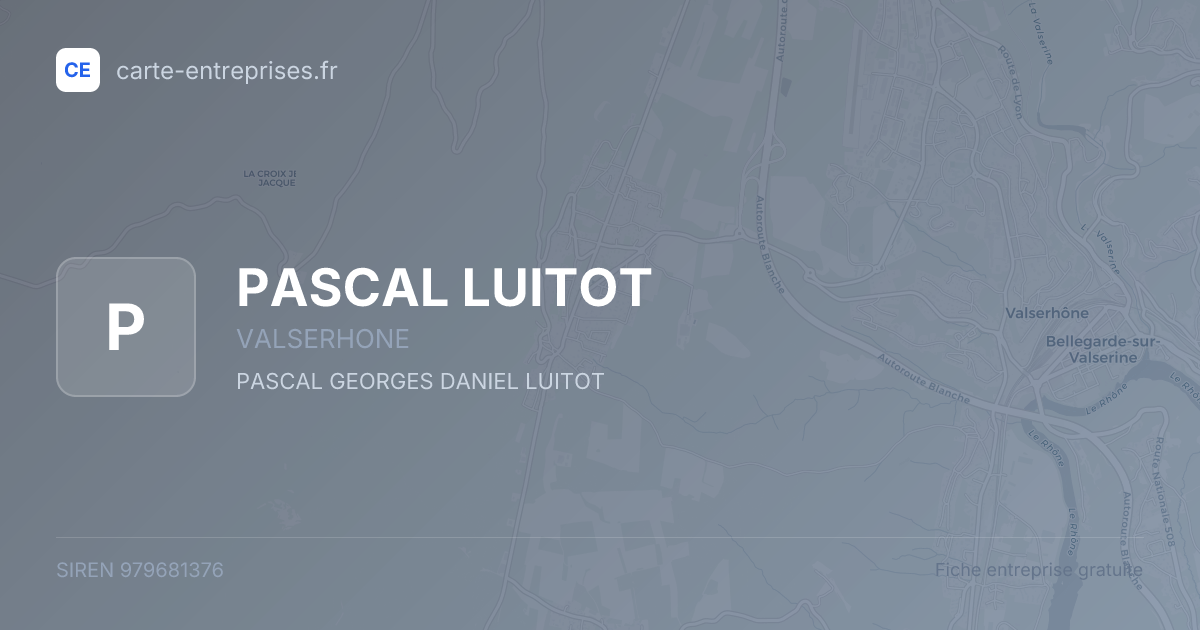 PASCAL LUITOT — 979681376 — fiche entreprise