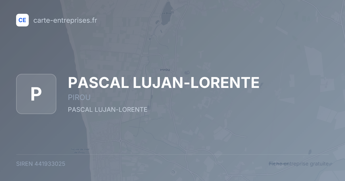 PASCAL LUJAN-LORENTE — 441933025 — fiche entreprise