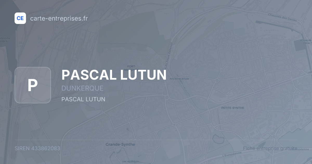 PASCAL LUTUN — 433862083 — fiche entreprise