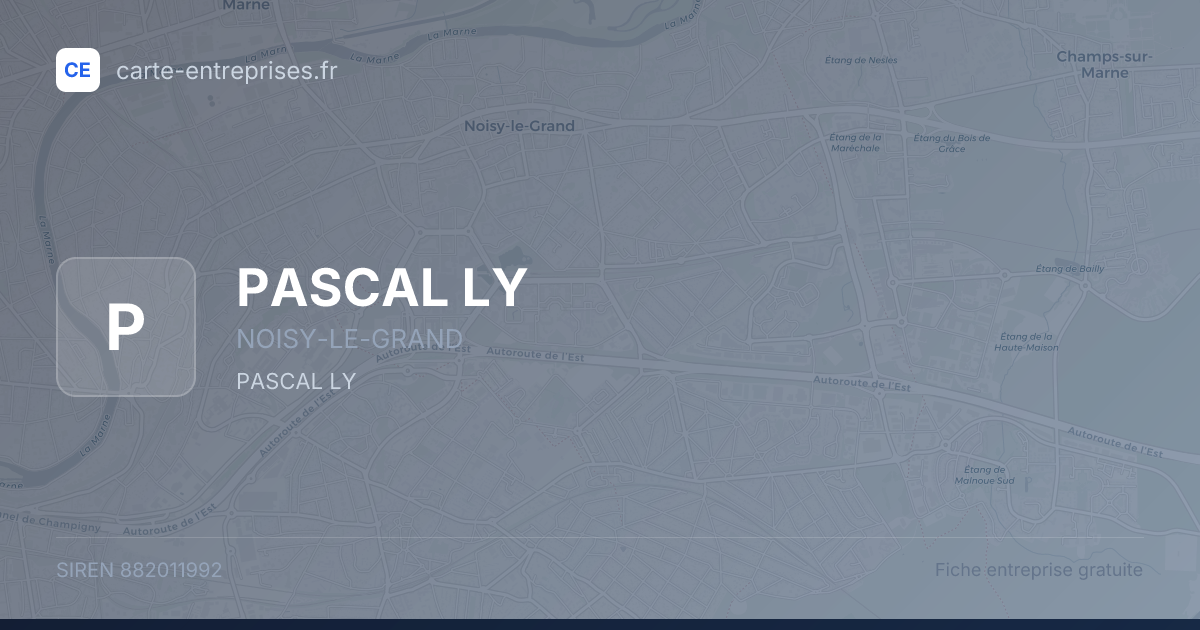 PASCAL LY — 882011992 — fiche entreprise