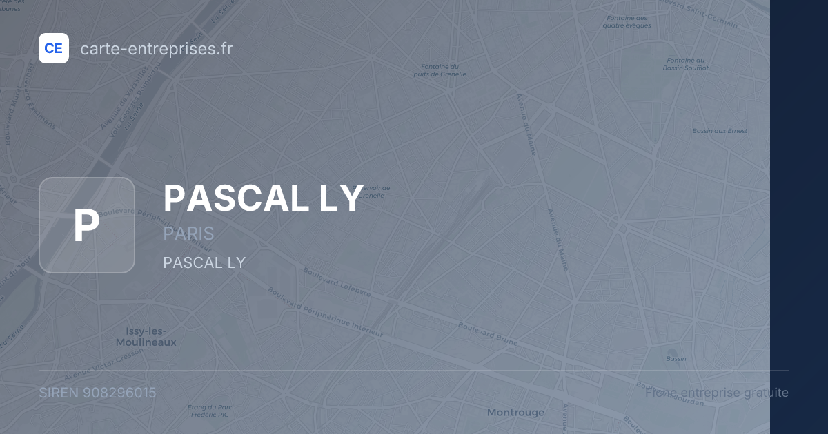 PASCAL LY — 908296015 — fiche entreprise
