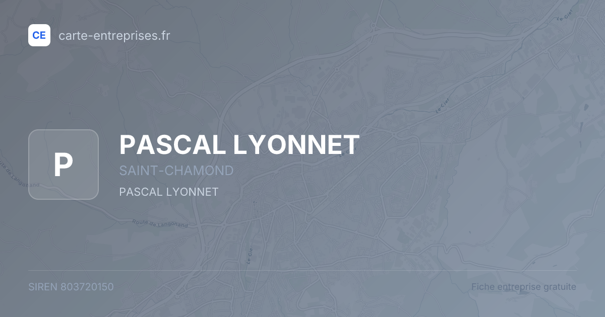 PASCAL LYONNET — 803720150 — fiche entreprise