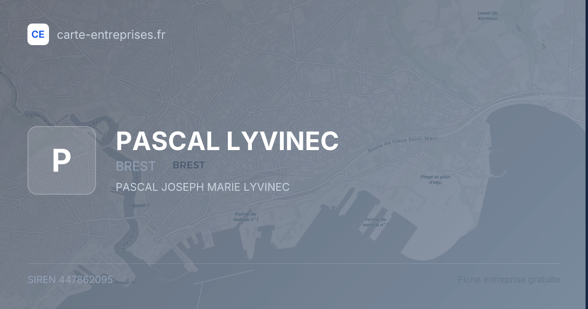 PASCAL LYVINEC — 447862095 — fiche entreprise