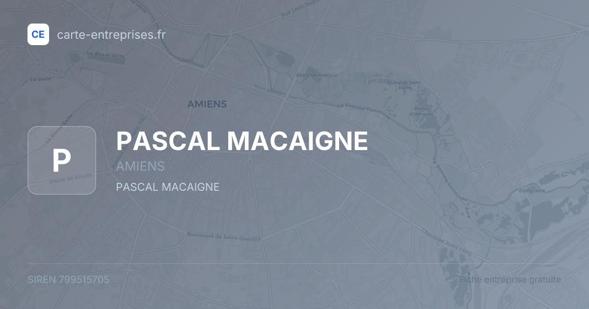 PASCAL MACAIGNE — 799515705 — fiche entreprise
